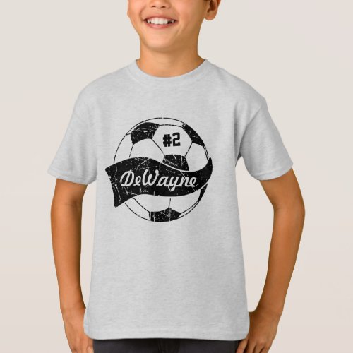 Soccer Ball Personalized Name and Number T_Shirt