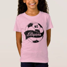 Soccer Ball Personalized Name and Number T-Shirt