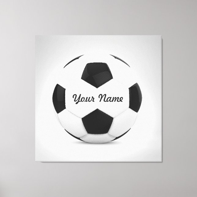 Soccer Ball Personalized Name Canvas Print (Front)