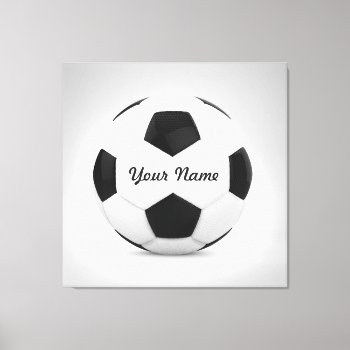 Soccer Ball Personalized Name Canvas Print by RicardoArtes at Zazzle