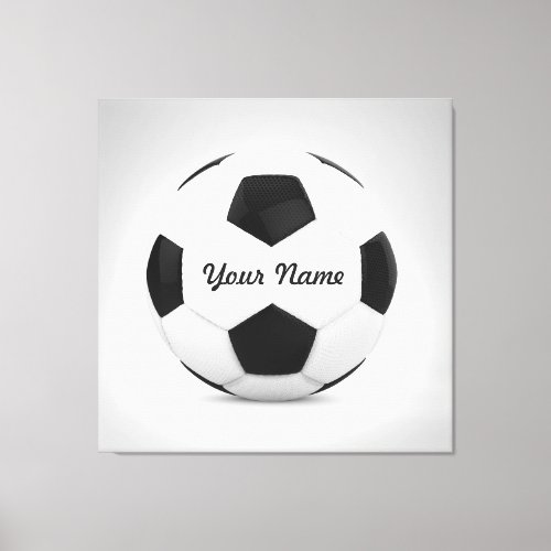 Soccer Ball Personalized Name Canvas Print