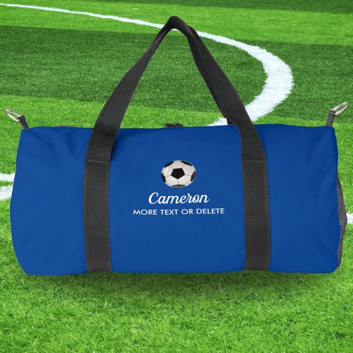 Soccer Ball Personalized Name Custom Team Text Duffle Bag