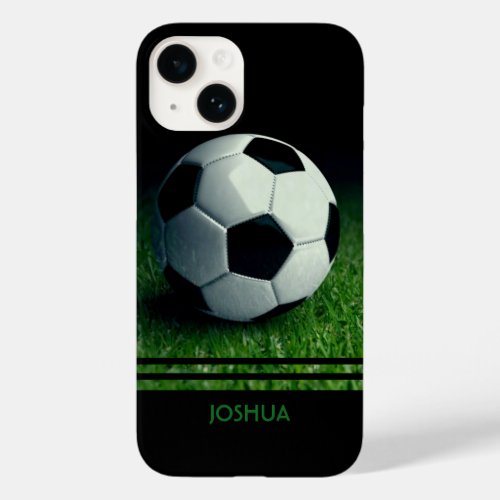 Soccer Ball Personalized Name Football Case_Mate iPhone 14 Case