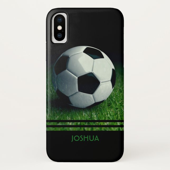 Soccer Ball Personalized Name | Football Case-Mate iPhone Case (Back)