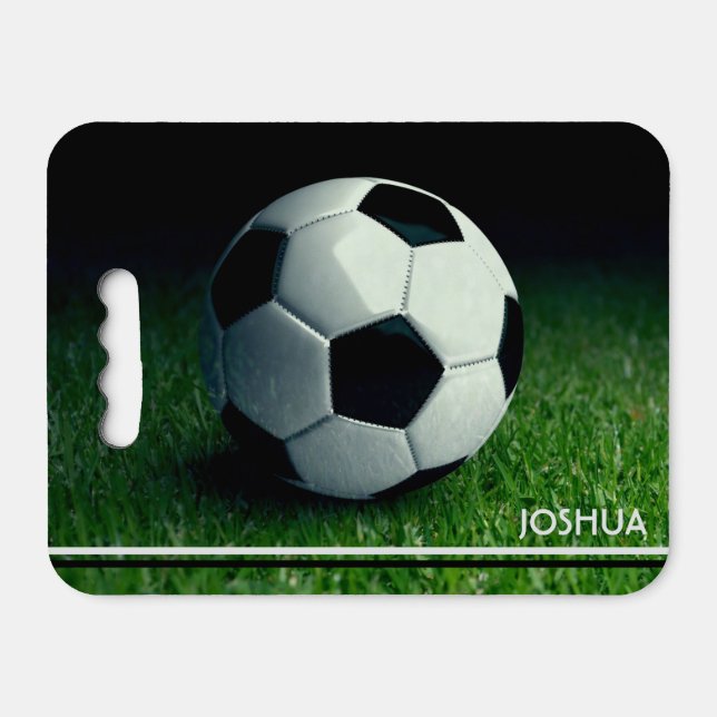 Soccer Ball Personalized Name | Football Seat Cushion (Front Horizontal)