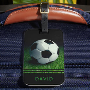 Soccer Ball Personalized Name Football Sport Luggage Tag
