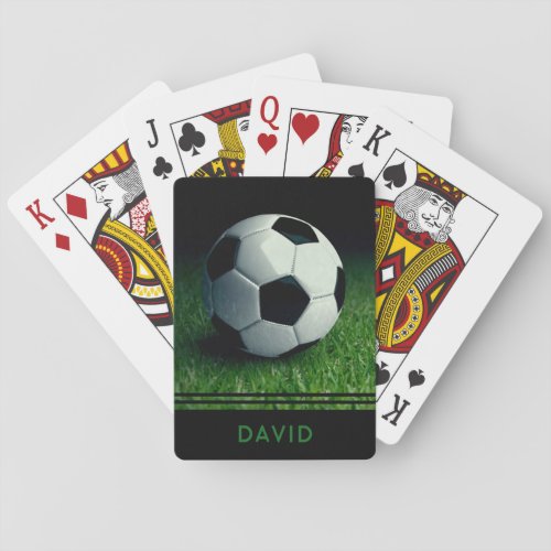 Soccer Ball Personalized Name Football Sport Playing Cards