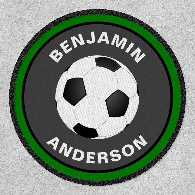 Soccer Ball Personalized Name Kids Patch (Front)