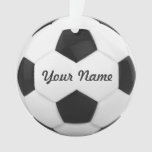 Soccer Ball Personalized Name Ornament at Zazzle