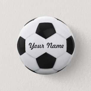 Soccer Ball Personalized Name Pinback Button