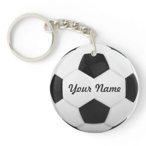 Soccer Ball Personalized Name Sport Keychain
