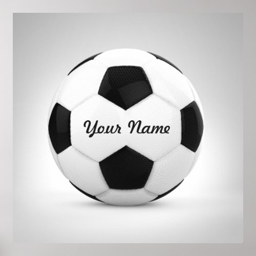 Soccer Ball Personalized Name Sport Poster