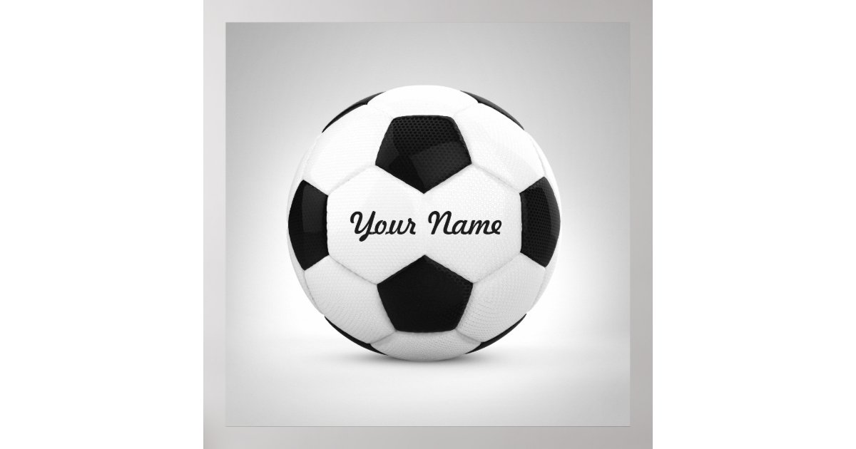 Soccer Ball Personalized Name Sport Poster Zazzle