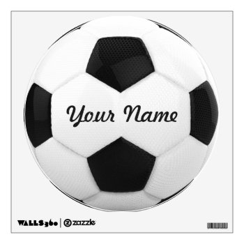 Soccer Ball Personalized Name Sport Wall Sticker by RicardoArtes at Zazzle