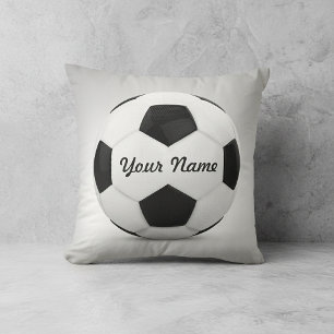 Soccer Ball Personalized Name Throw Pillow