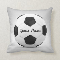 Soccer Ball Personalized Name Throw Pillow