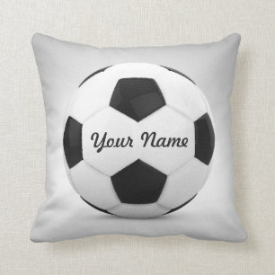 Soccer Ball Personalized Name Throw Pillow