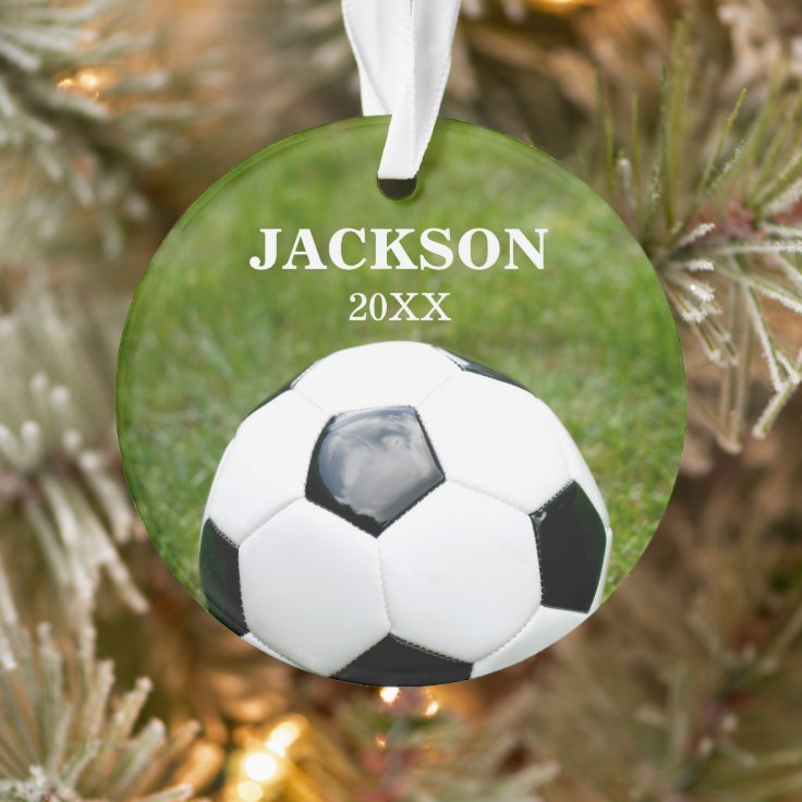 Soccer Ball Personalized Ornament | Zazzle