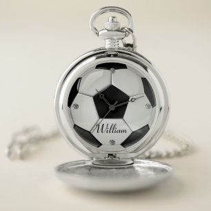 Soccer Ball Personalized Pocket Watch