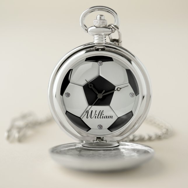 Soccer Ball Personalized Pocket Watch (Inside)