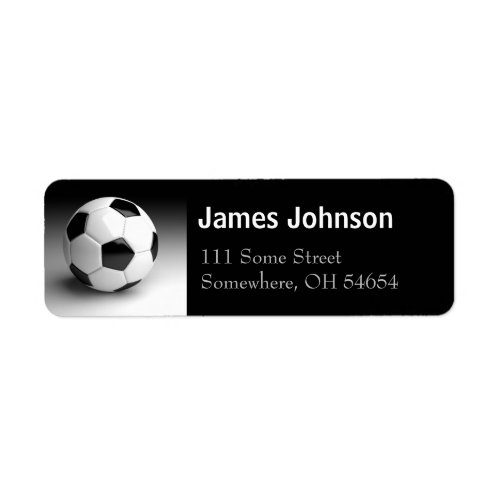 Soccer Ball Personalized Return Address Labels