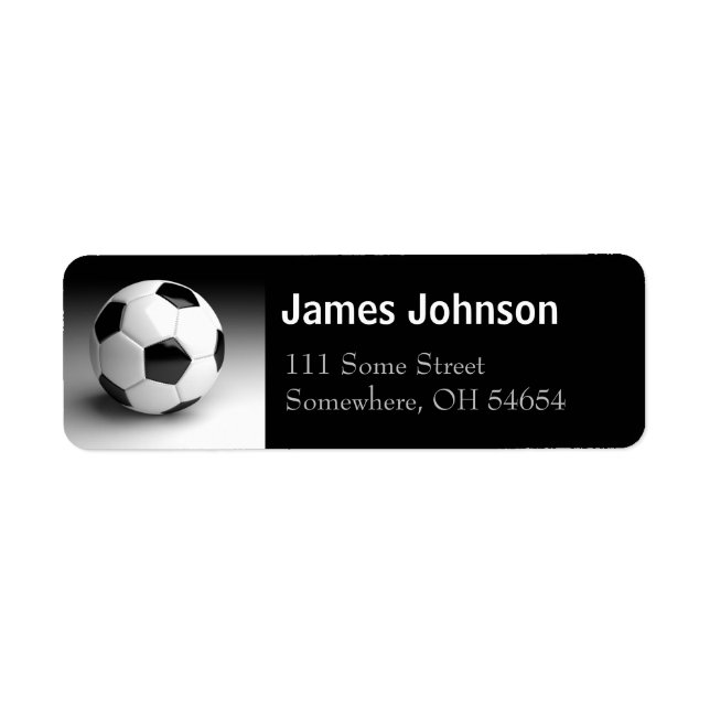 Soccer Ball Personalized Return Address Labels (Front)