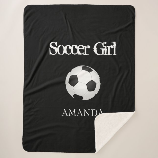 Soccer Ball Personalized Soccer Ball Throw Blanket (Front)