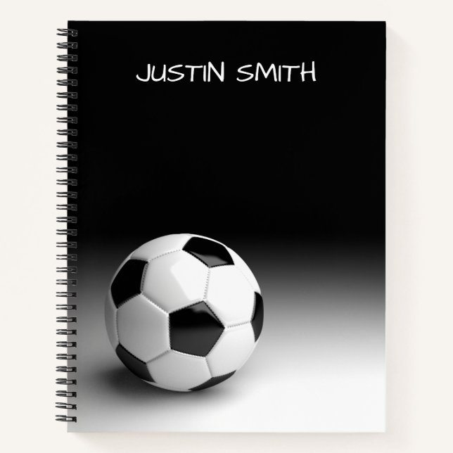 Soccer Ball Personalized Spiral Notebook (Front)