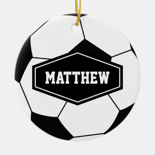 Soccer Ball Personalized Sports Ornament Gift