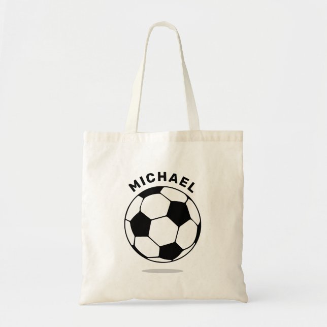 Soccer Ball Personalized tote Bag (Front)