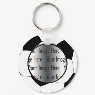 soccer ball photo keychain
