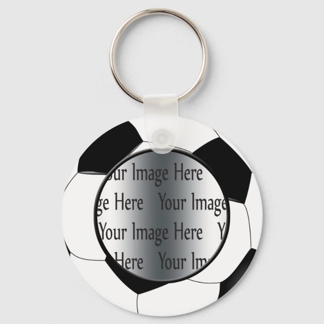 soccer ball photo keychain (Front)