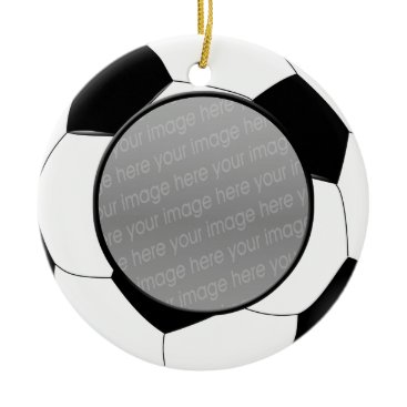 Soccer ball photo ornament