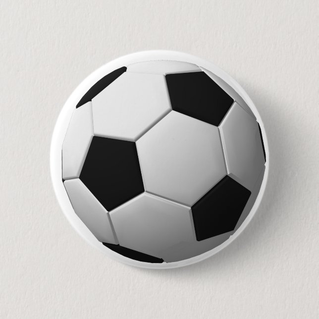 Soccer Ball: Pinback Button (Front)