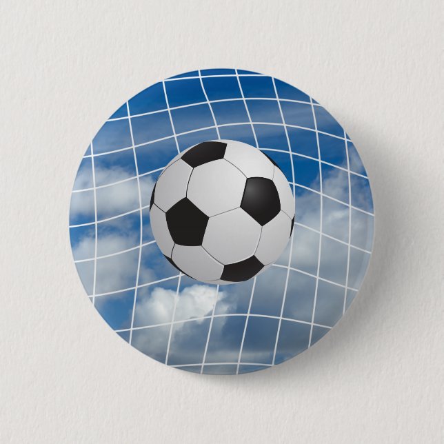Soccer ball pinback button (Front)