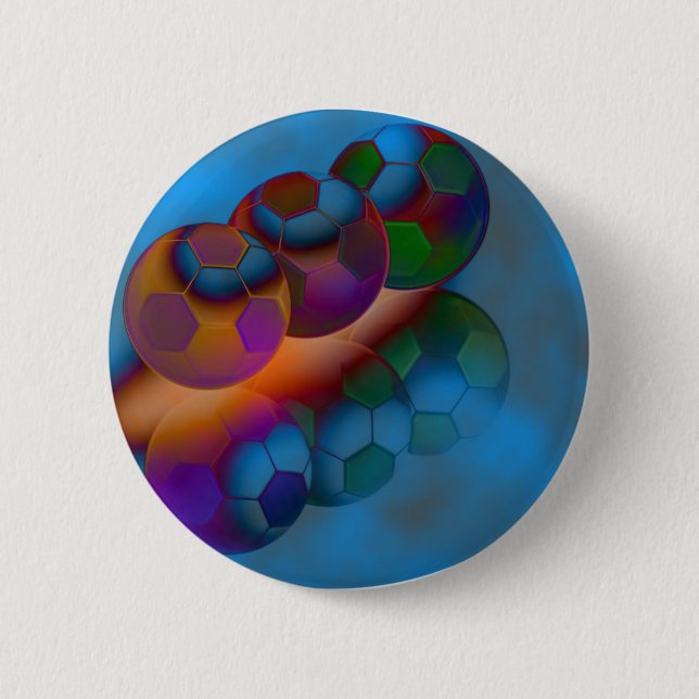 Soccer Ball Pinback Button (Front)
