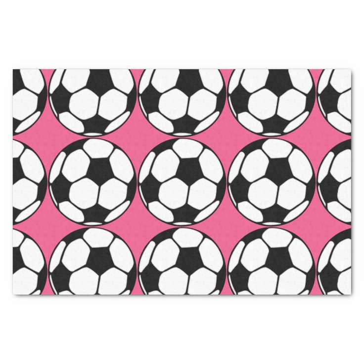 Soccer Ball Pink Girl's Birthday Party Tissue Paper | Zazzle