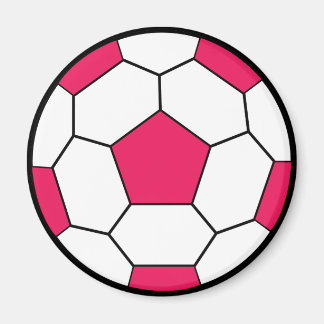 Soccer Ball Pink Magnet