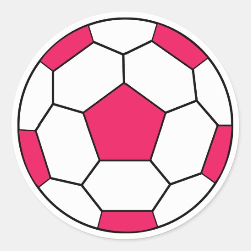 Soccer Ball Pink Sticker