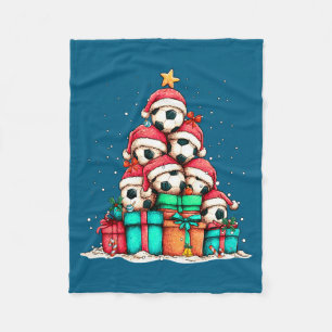 Soccer Ball Player Le Christmas Tree Xmas Long Sle Fleece Blanket