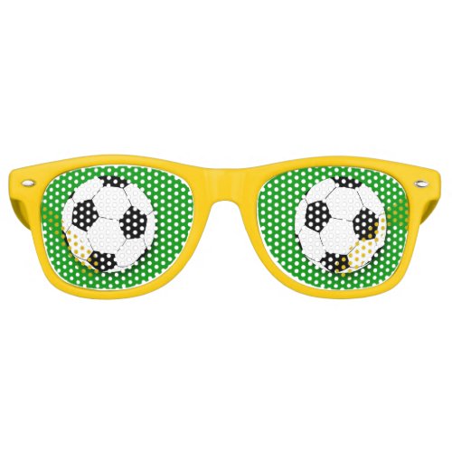 Soccer Ball retro Shades Fun Party Sunglasses