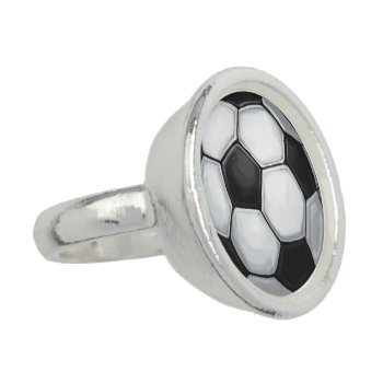 Soccer Ball Ring by ITDSportsCenter at Zazzle