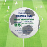 Soccer Ball Round Bar Mitzvah Invitation<br><div class="desc">These casual chic invitations are perfect for any sporty Bar Mitzvah celebration. Each line of text is fully customizable to say just what you want!

Find coordinating products in the Bar Mitzvah Sports Collection.</div>