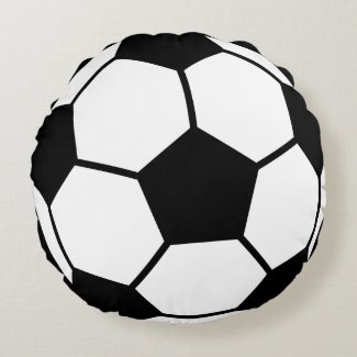 Soccer Ball Round Pillow