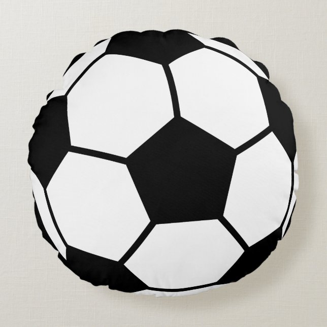 Soccer Ball Round Pillow (Front)