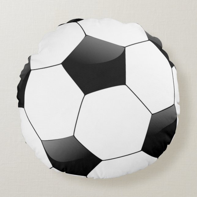 Soccer Ball Round Pillow (Front)
