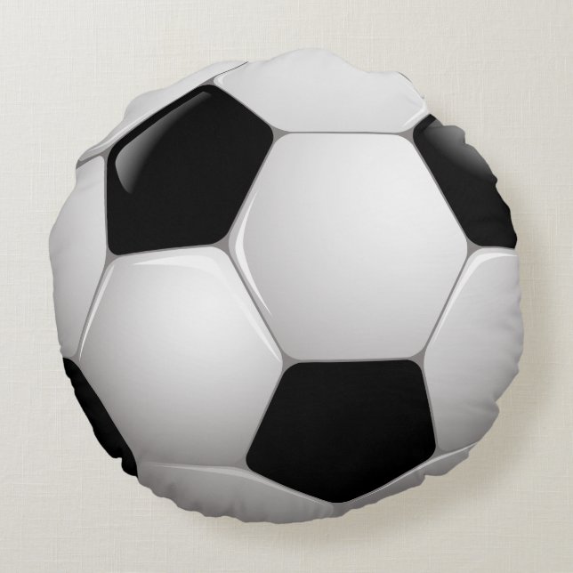 Soccer Ball Round Pillow (Back)