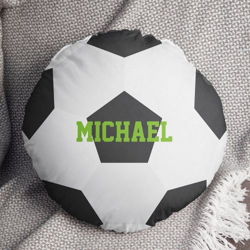 Soccer Ball Round Pillow