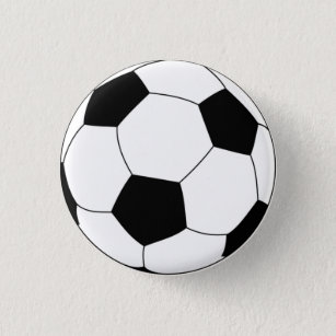 Soccer ball round pin button