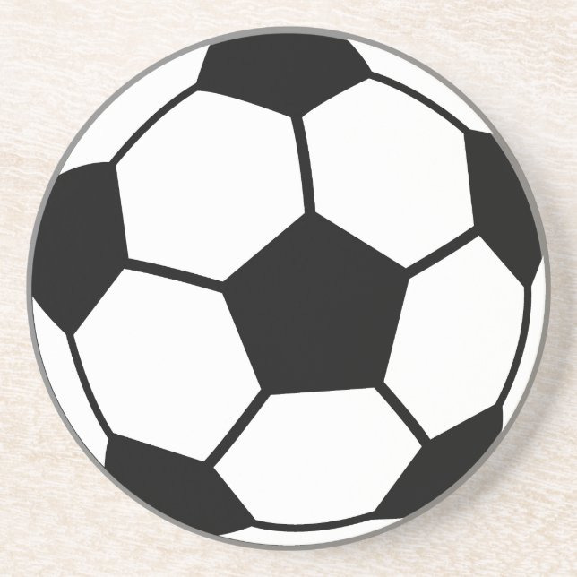 Soccer Ball Sandstone Coaster (Front)